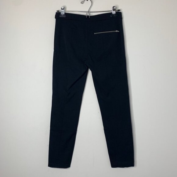 Aritzia Babaton Pants Split Hem Ankle Straight Skinny leg Trousers Black - Picture 14 of 16